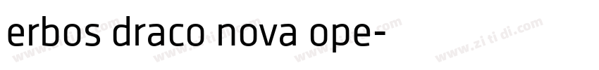 erbos draco nova ope字体转换